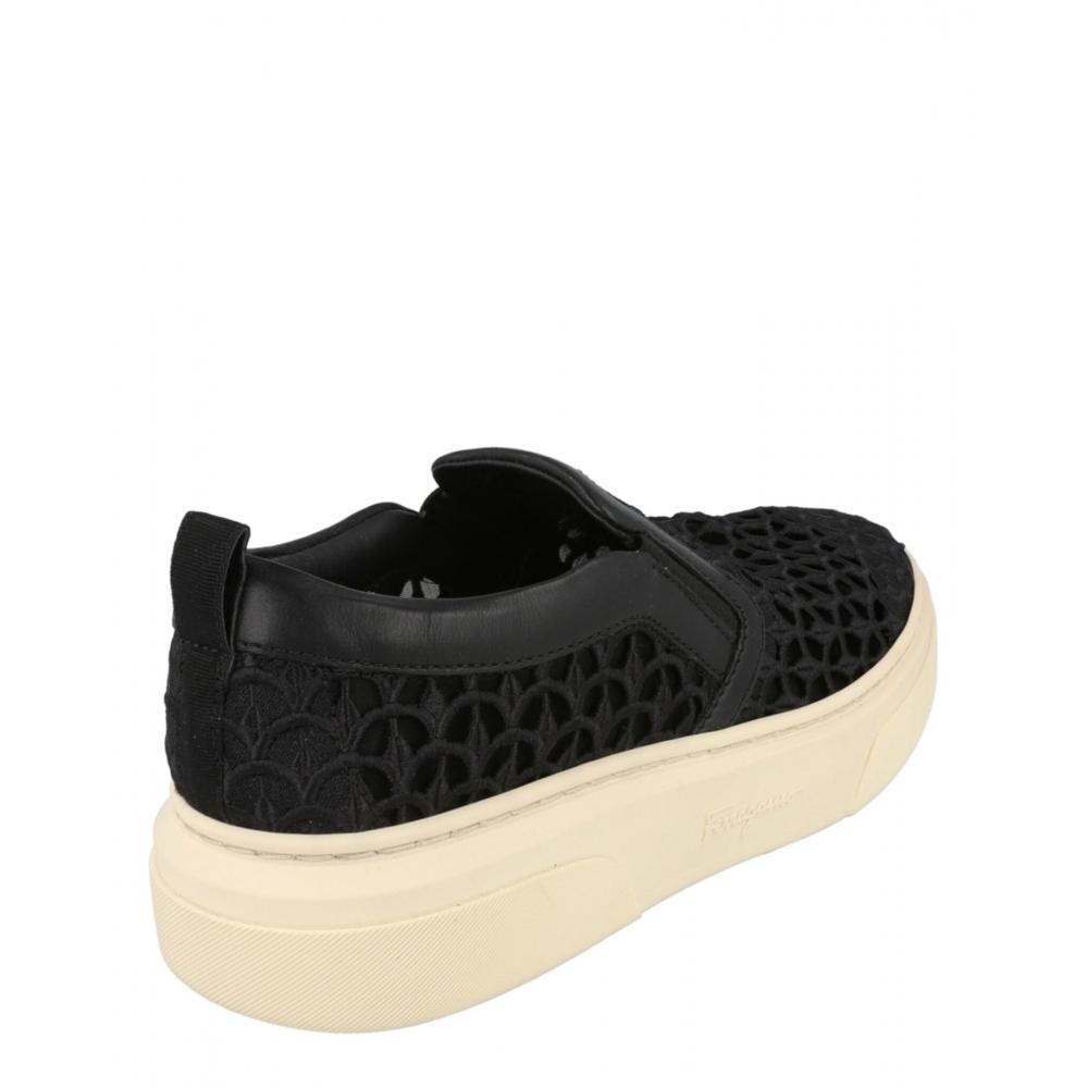 Salvatore Ferragamo Cassina Slip On Sneakers Black