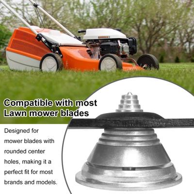Lawn Mower Blade Balancer Metal Step Cone Blade Balancer Lawnmower Tool Balances Blades After Sharpening for Most Lawnmower Blades
