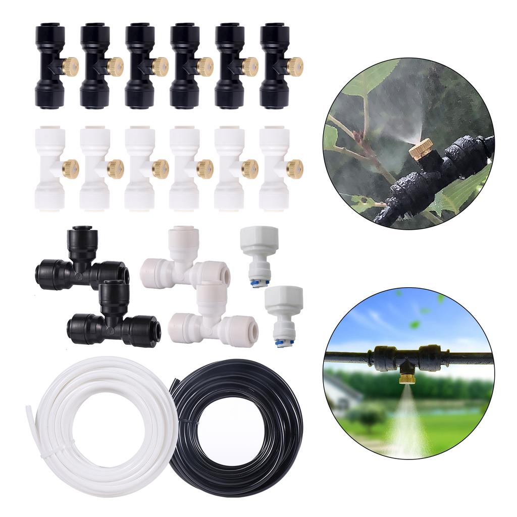 16 Inch Outdoor Fan Cooling Misting System Mist Fan Nozzles Kit Water Fog Sprayer Fan Sprayer Outdoor Garden Patio Nebulizer