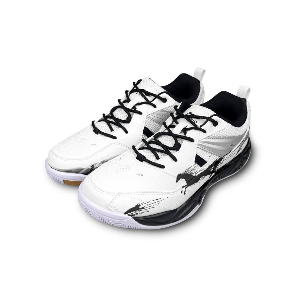 Li Ning Koba Cushioning Abrasion Resistant Breathable Low Top Badminton Shoes Men's White Black AYTM079-11(Team1311-)