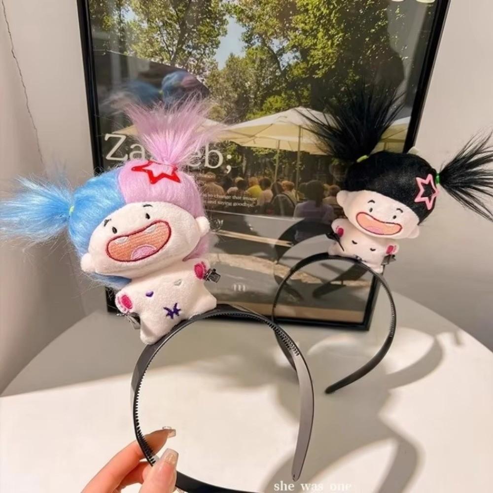 New Wash Face Cartoon Hairband Headpiece Women Girl Hair Accessories Funny Doll Headbands Soft Headwear Headband