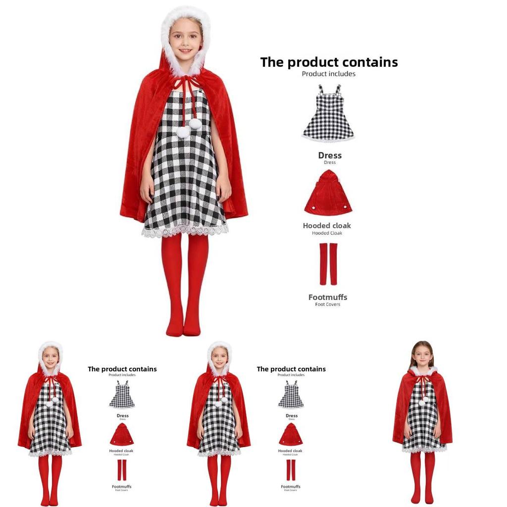 How The Grinch Stole Christmas Cindy Cosplay Costume For Girls With Soft Polyester Fabric For Holiday Performance