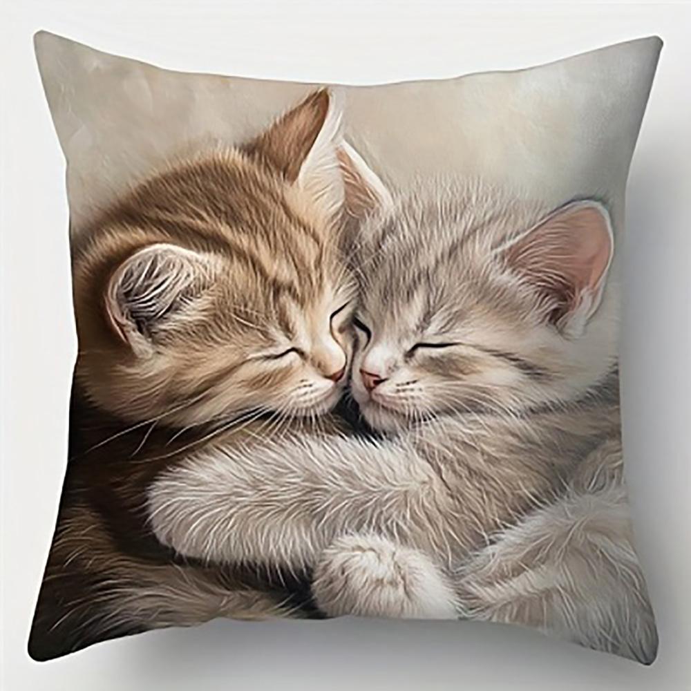pcs Cute Kitten Pattern Pillowcases Sofa cushion cover home bedroom room decoration