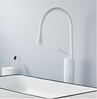 Basin Faucet Single Lever 360 Rotation Spout Moder Brass Mixer Tap For Kitchen Or Bathroom Basin Water Sink Mixer gold brush