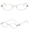 Bling Oval Women Eyewear Y2k Anti-Blue Light Spectacles Simple Rhinestone Sunglasses  Travel
