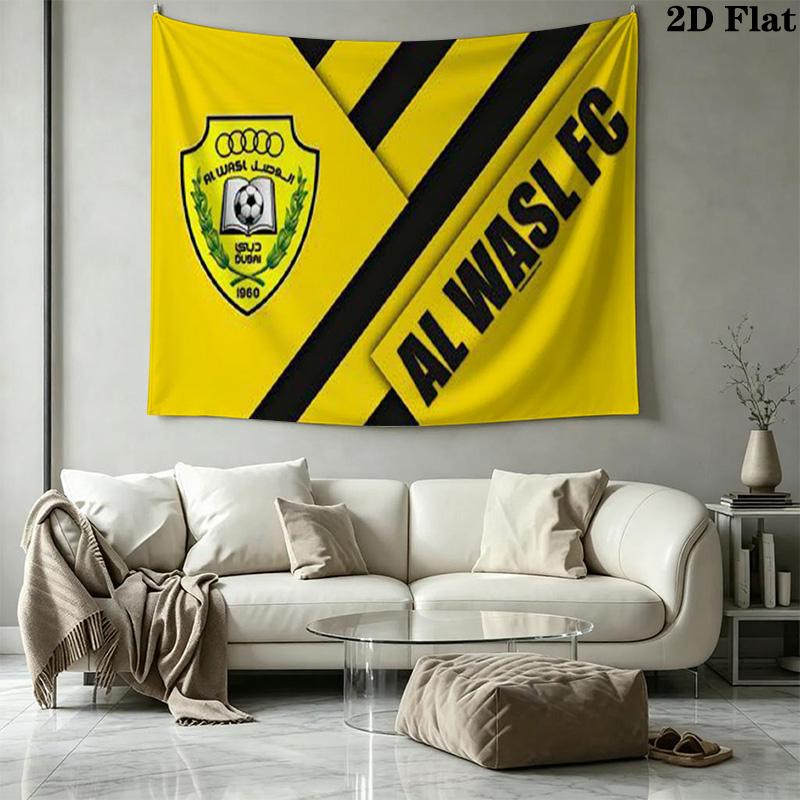 Al-Wasl F.C Wall Tapestry Aesthetic Wall Hanging Printed Fabric Blanket Decorative Tapestries for Bedroom Living Room Home Decor