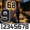 Highlighting LED House Number Plaque IP65 Waterproof Solar Digital Doorplate  Home