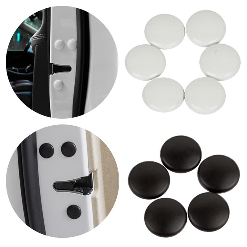 12Pcs Universal Car Interior Door Lock Screw Protector 3M Adhesive Anti-rusty Durable Cover Cap Trim Black White Mini Car Stuff
