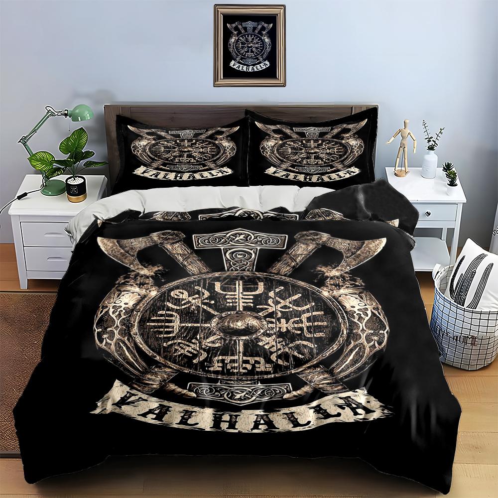 Viking-inspired design. Bedding Duvet cover sets Duvet covers Pillowcases gifts (1 * Duvet Cover 2 * Pillowcases, without duvet insert)