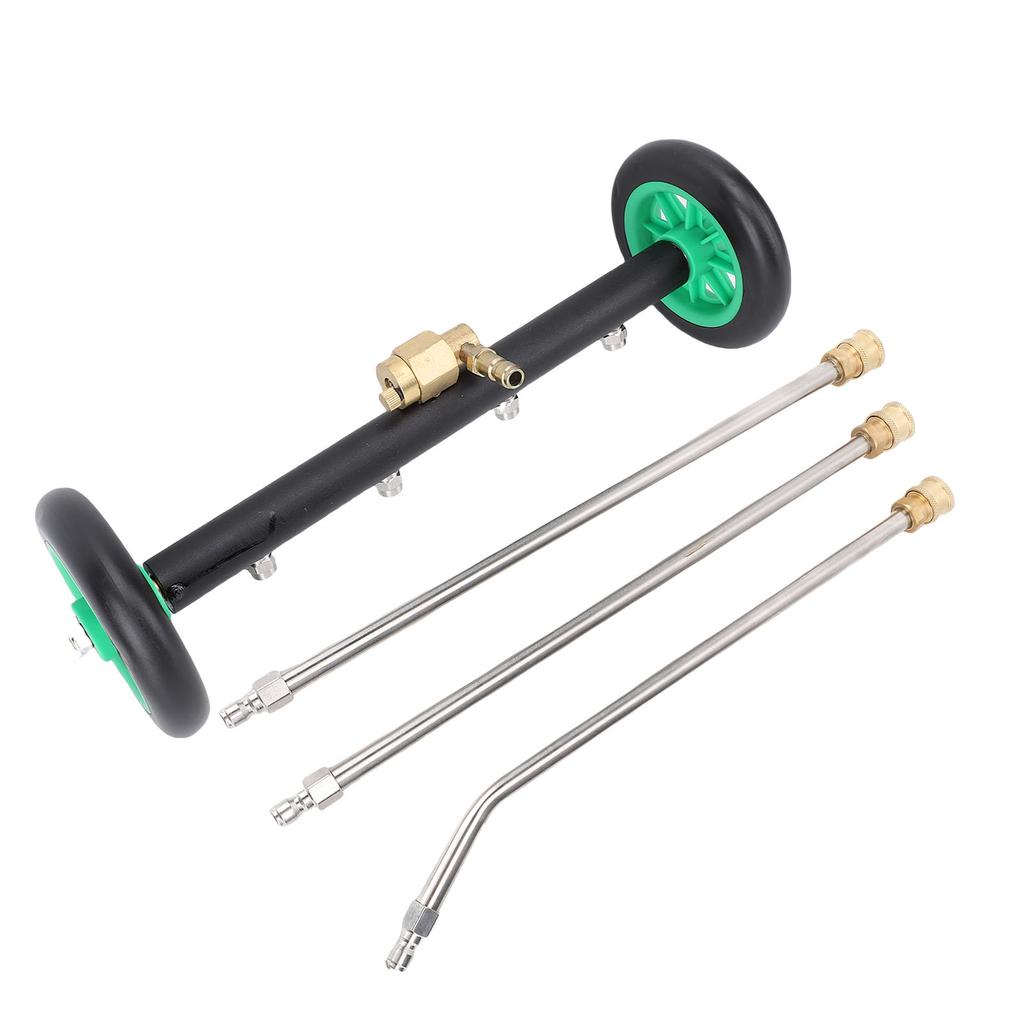 17.7in Undercarriage Cleaner Kit 2.5 GPM 4000 PSI Multifunctional Angle Adjustable High Pressure Under Car Washer