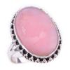 Natural Pink Opal Gemstone Handmade 925 Solid Sterling Silver Ring Size 10 l5U49
