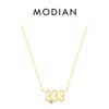 MODIAN Collana Pendente Semplice Numero 3 in Argento Sterling 925 Catena a Maglie Dolci per Donna Ragazze Regalo di Natale Gioielli