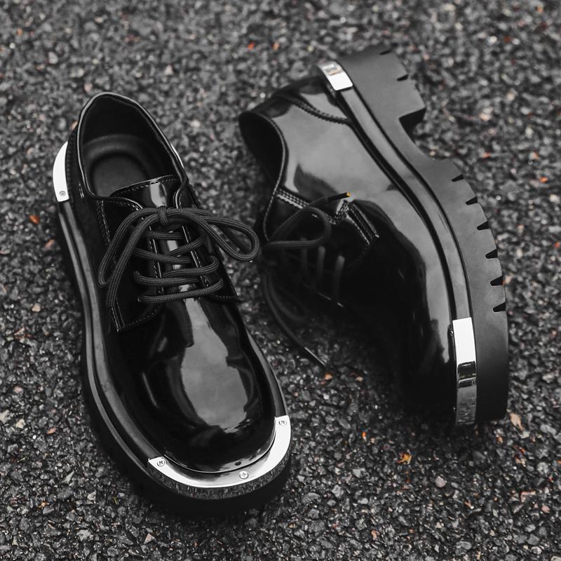 Fashion Leather Shoes For Man Platform Genuine Leather Big Size Shoes High Quality Designer Formal Platform Casual Shoes Outdoor