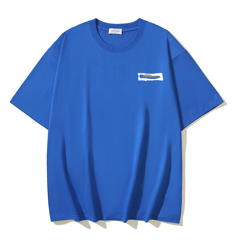 Off-White 2026 Summer New Letter Graffiti Arrow Pattern Printed Short Sleeved T-shirt for Men and Women