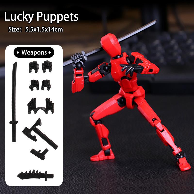 Sada akční figurky, obří meč Robot Akční figurka Robo 3D vytištěná 13 Akční figurka Fidget Toys kloubová, Sběratelé Desktop