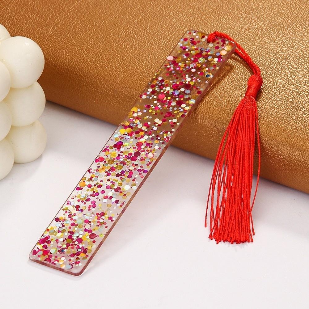 New Elegant Tassel Bookmarks DIY Portable Resin Bookmarks Reading Pages Book Markings Reading Presents