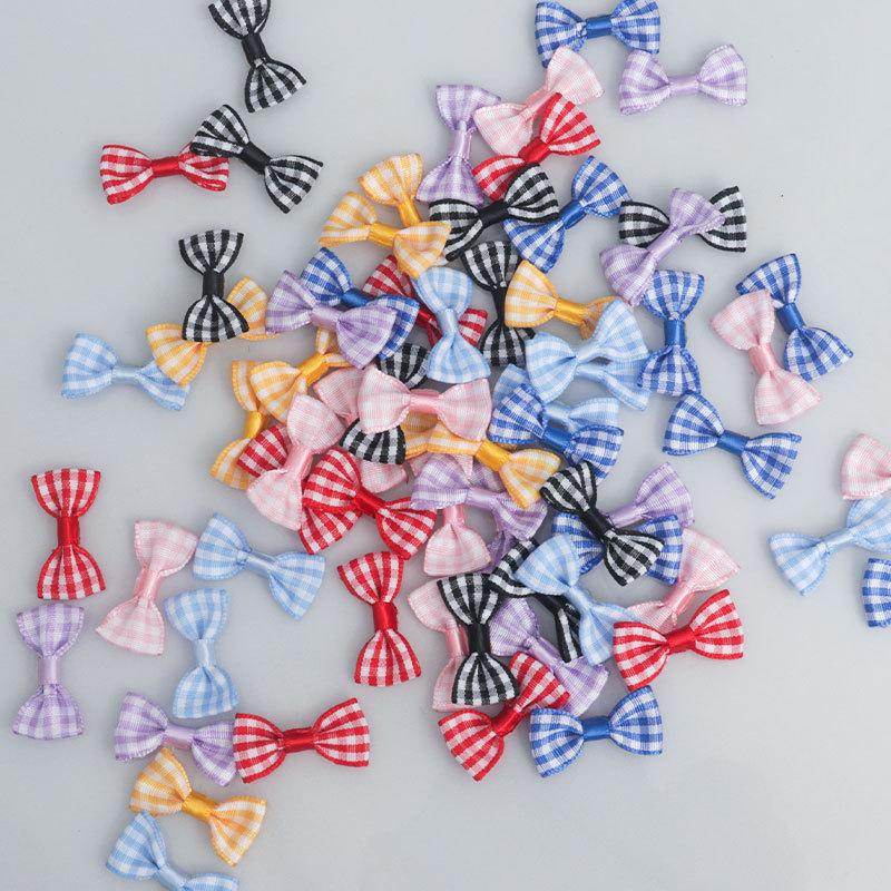 Polyester Plaid Mini Bow Tie Diy Pet Clothing Shoes Decorative Accessories Hair Accessories Hairpin Accessories