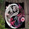 Yinyang Dragon Printed Blanket Soft Plush Flannel Blanket Suitable For Sofa Office Blanket