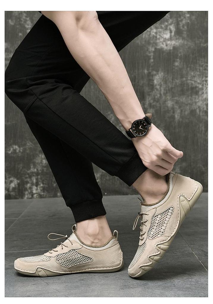 2021 Men's Summer Mesh Octopus Loafers: Breathable Slip-On Leather Casual Driving Shoes