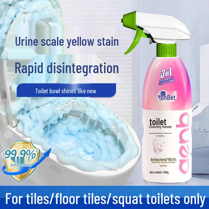 Mousse Detergente per WC: Rimozione Macchie, Inibizione Calcare, Antibatterica, Schiuma Deodorante per Incrostazioni di Urina.
