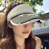 Sweet Lady's Sun Hat Lace Brim Sun Protection Hat Cute Empty Top Cap  Travel
