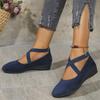 Dames Balletschoenen met Sleehak Retro Mary Jane Schoenen Antislip Enkel Elastische Band Ronde Neus Dames Sneakers 2025 Lente Casual Schoenen