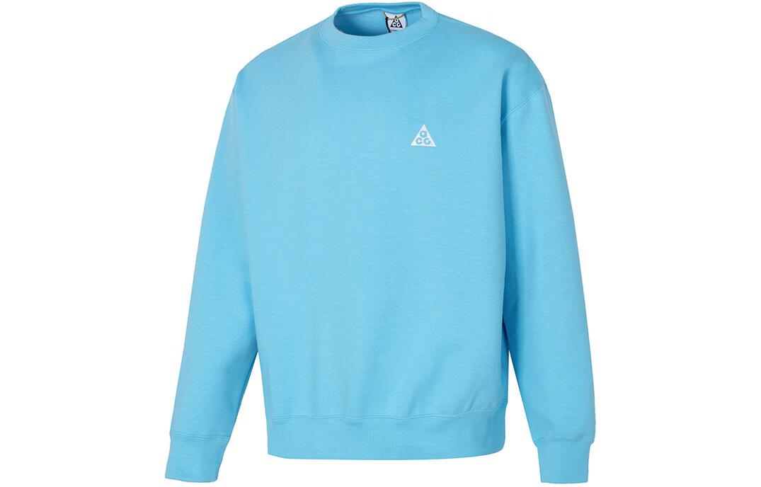 

Nike Therma FIT Letter Embroidery Fleece Lined Crew Neck Training Sports Sweatshirt Men s Sky Blue DX9612-407 XL