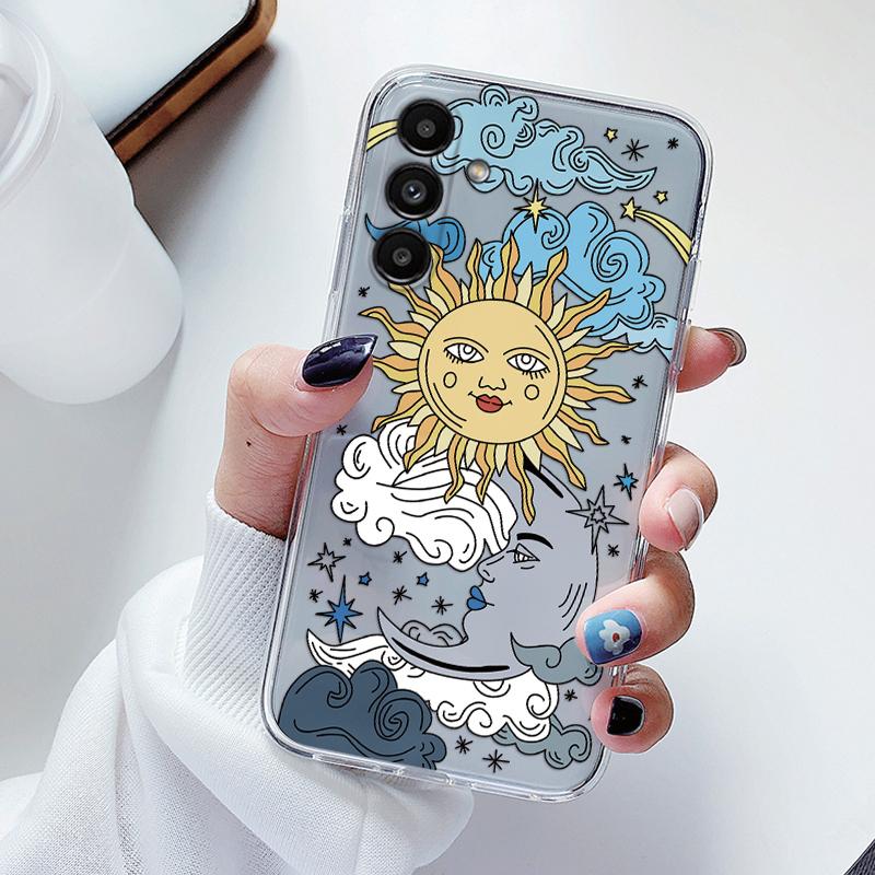 

Simple Bear Pattern Case For Samsung Galaxy S23 S24 FE Plus Ultra S24+ Phone Cover Cute Flower Transparent Shockproof Funda Capa Samsung S23 FE