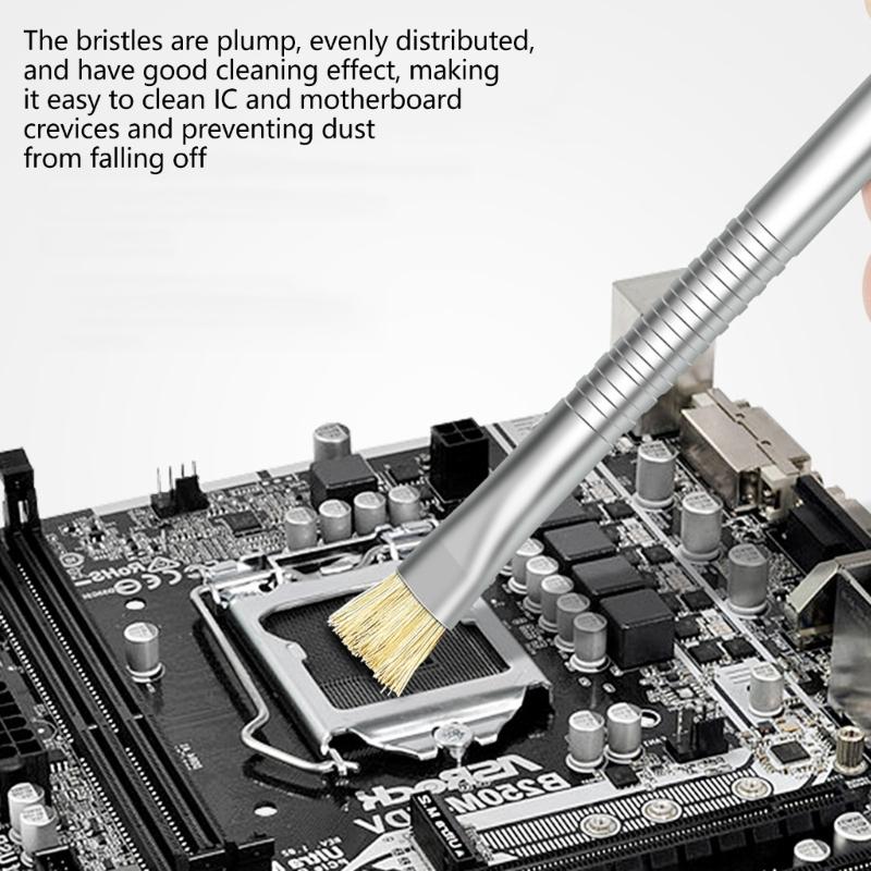 Double Purpose Mobile Phone Repair Brush 2-in-1 Solder Pad Cleaning Tool Upgrades for Effective Electronics Maintenance