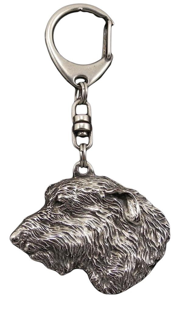 Irish Wolfhound I - Silver-plated Key Ring with Dog, Handbag Decoration, Backpack Pendant by Art-Dog Brand