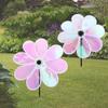1Pcs Grounding Mounted Eight-leaf Windmill Kindergarten Children's Toys Wind Spinner  For Outdoor