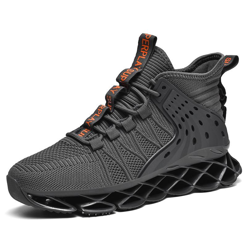

Мужские модные кроссовки для бега с сетчатой подошвой Blade большого размера 42 серый