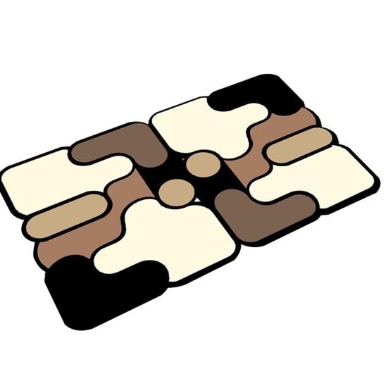 Colorful Puzzle Floor Mat Absorbent Bathroom Rug Non-Slip Bath Mat Decorative Door Mat for Entrance Kitchen Shower Bathtub