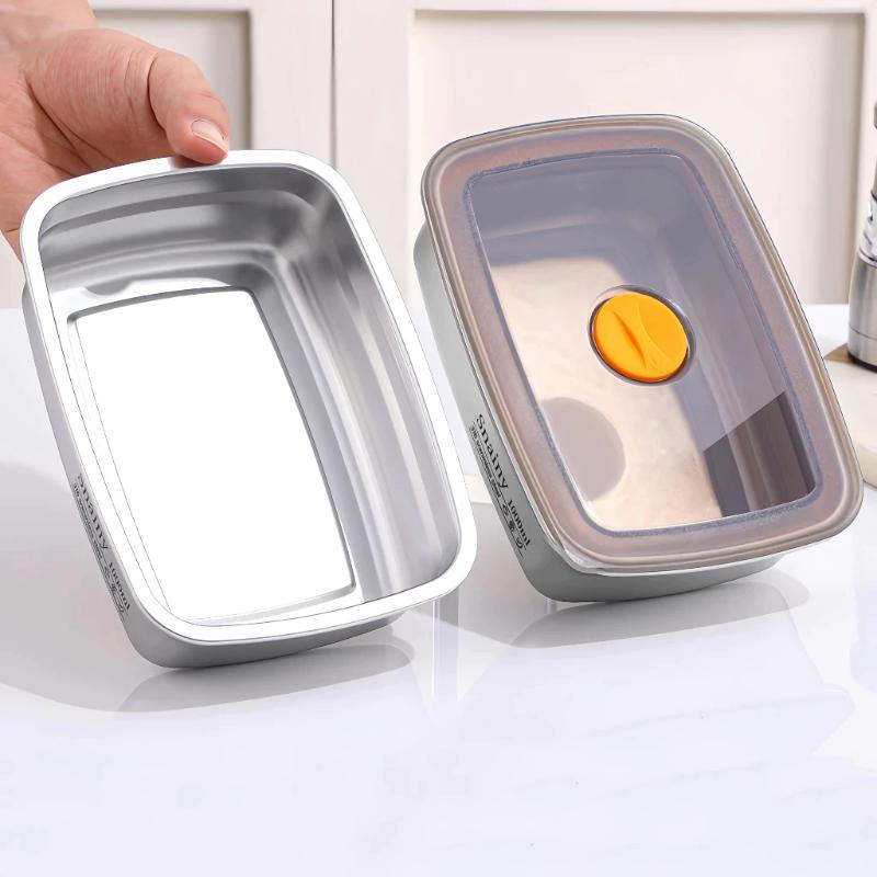 Food Grade Stainless Steel Lunch Box Vacuum Antibacterial Sealed 600/1000/1500ml Leakproof Bento Box for Office Workers