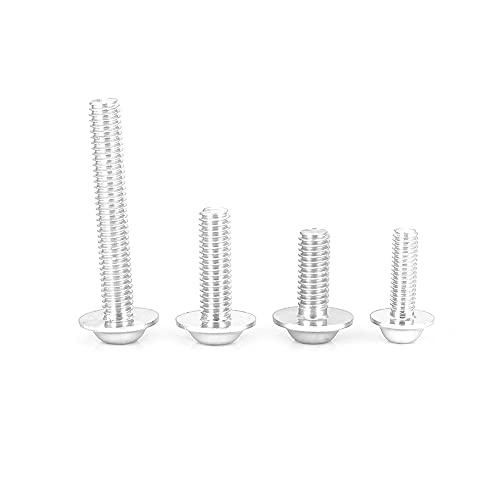 Motorradschrauben Aluminium 177 Stück Motorradschrauben Verkleidungsschrauben-Kit Universal M5 M6 für Yamaha Sportmotorrad (SILBER)