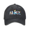 Alice In Wonderland Floral Alice Sun Baseball Cap  Unisex Women  Hip Hop Hats Summer Casual Hiking Fishing Sun-Proof Baseball Caps