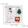3/4Pcs/Set Merry Christmas Brooches For Women Acrylic Resin Xmas Tree Santa Claus Deer Snowman Lapel Pins New Year Party Jewelry
