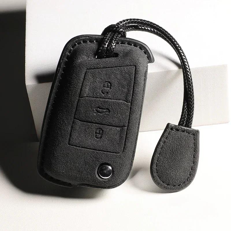 Leather Car Key Case for VW Volkswagen Golf 8 MK8 ID.3 ID.4 Cupra Skoda Octavia A8 SEAT Leon MK4 2020 2025 Formentor Accessories
