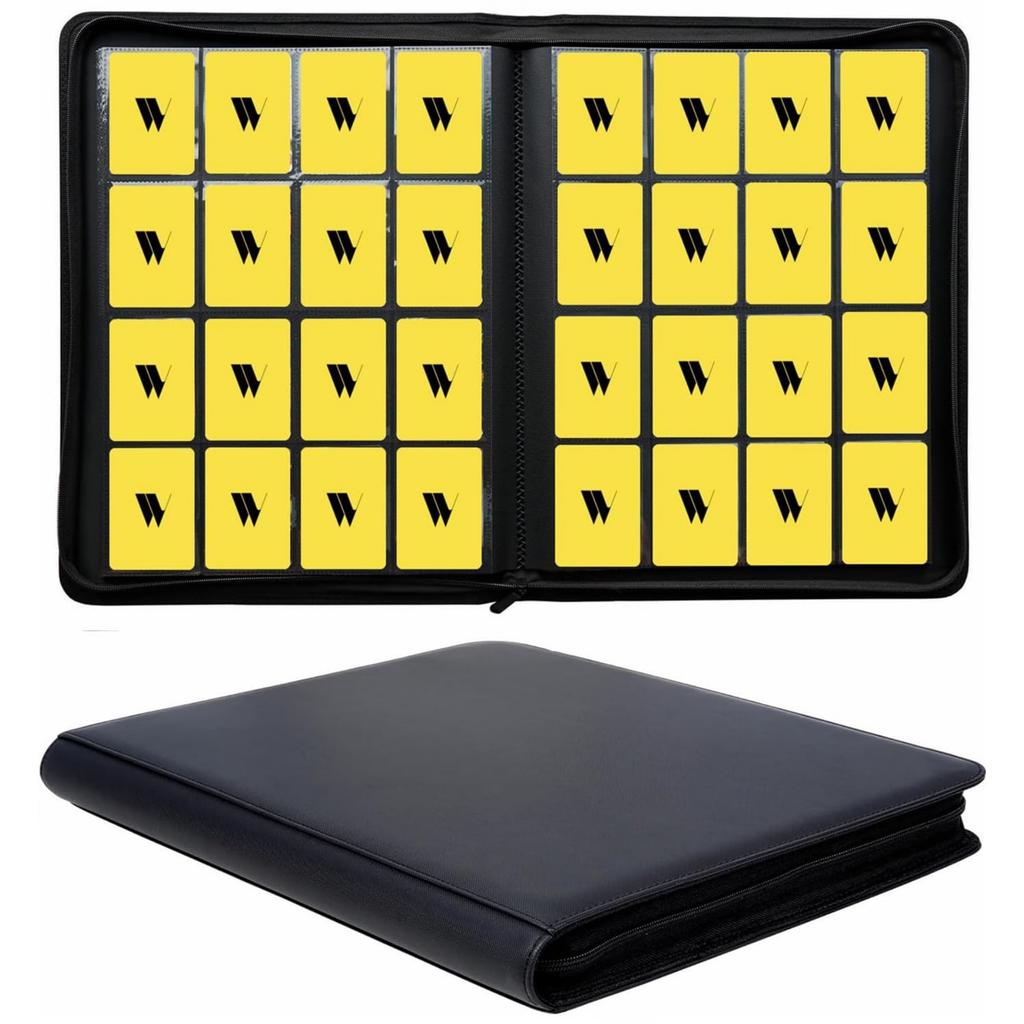 Large 1024 Hold TCG Card Binder 16 Pocket Zippered Waterproof for YuGiOh Magic Cards Anime Game Card Collection Album