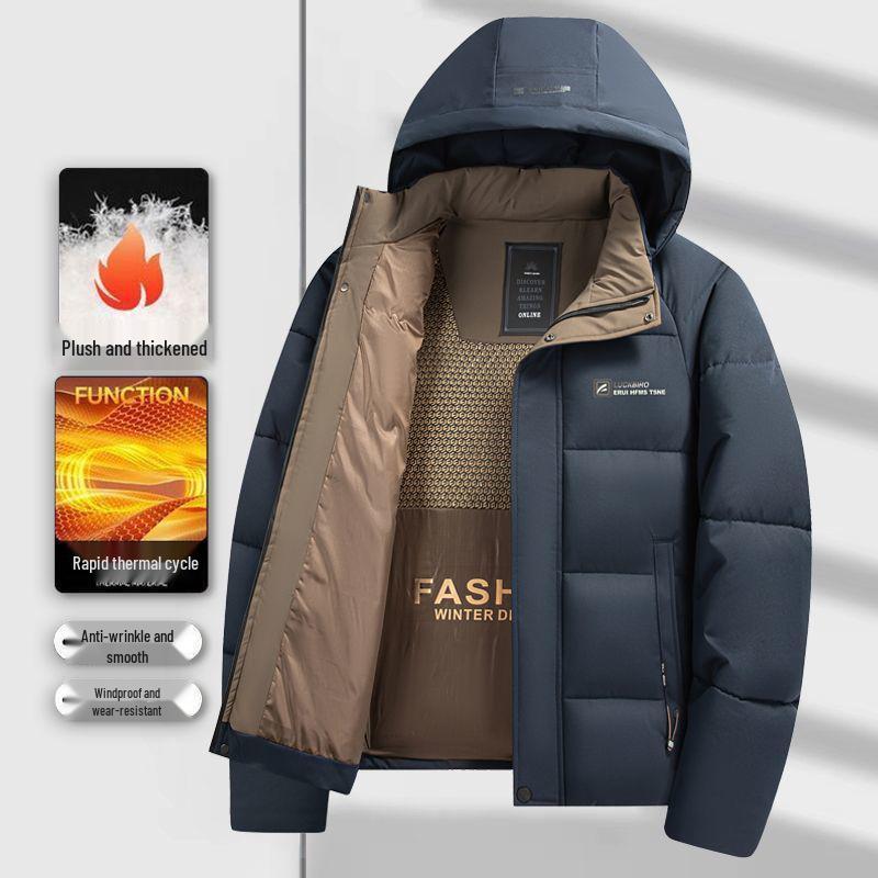 2025 Winter Herren Kapuzen-Baumwolljacke - Modisch, Warm und Verdickt