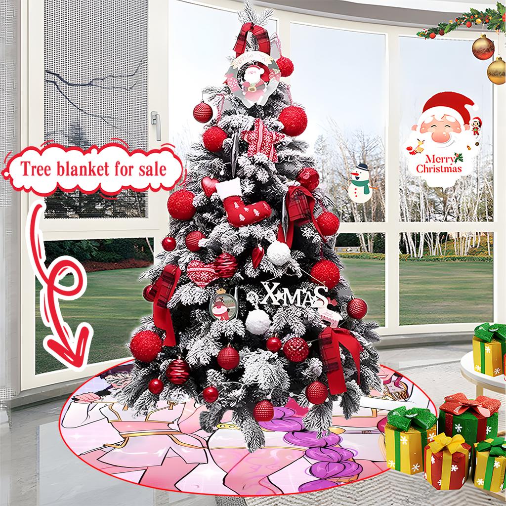Christmas Tree Skirt Decoration For Home Xmas Tree Decorations Skirt Ornament Festive Holiday Party Decorations Indoor Outdoor
