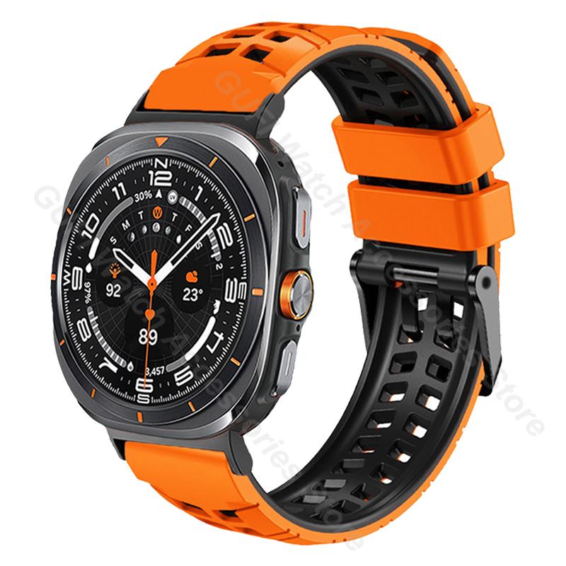 Classic Silicone Band for Samsung Galaxy Watch Ultra 47mm Galaxy ULTRA 47MM No Gaps Quick Fit Sport Bracelet Curved End ultra 47 Strap