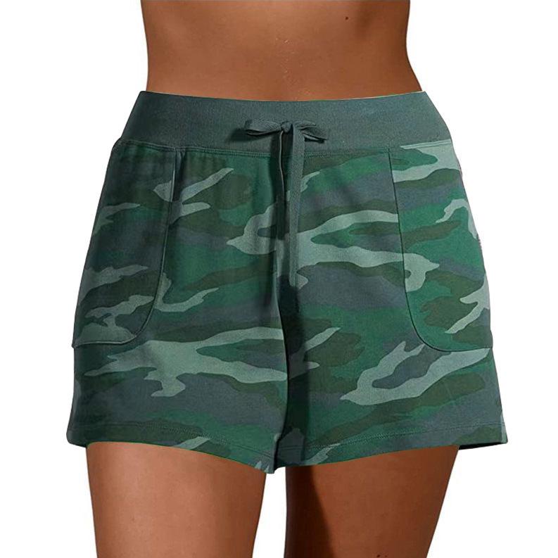 2025 Camouflage Lace-up Casual Sports Shorts for Women