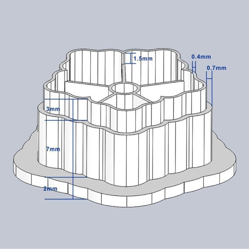 Flower Shape Soft Pottery Clay Polymer Cutter Hollow French Earrings Cut Mold for Earring Jewelry Pendant Making