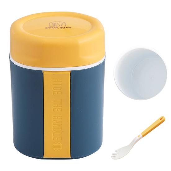 Soup Cup Anti-scaling Leak-proof Double-layered Portable Insulated Lunch Breakfast Cup Household Supplies