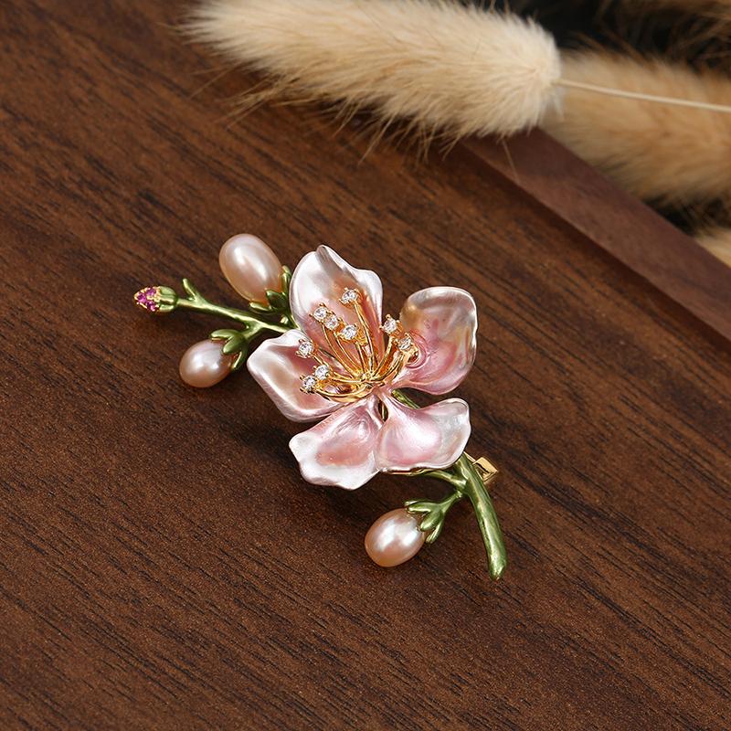 

Милый значок на лацкан в форме цветка, инкрустированный блестящими брошами для женщин, девушек, универсальная корсажная одежда, аксессуары, подарки