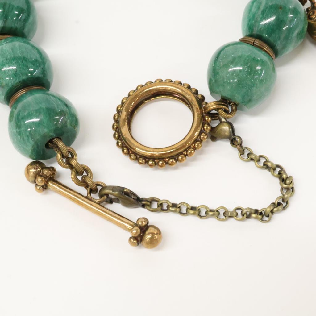 STEPHEN DWECK Green turquoise with charm Bracelet Green/GoldUsed