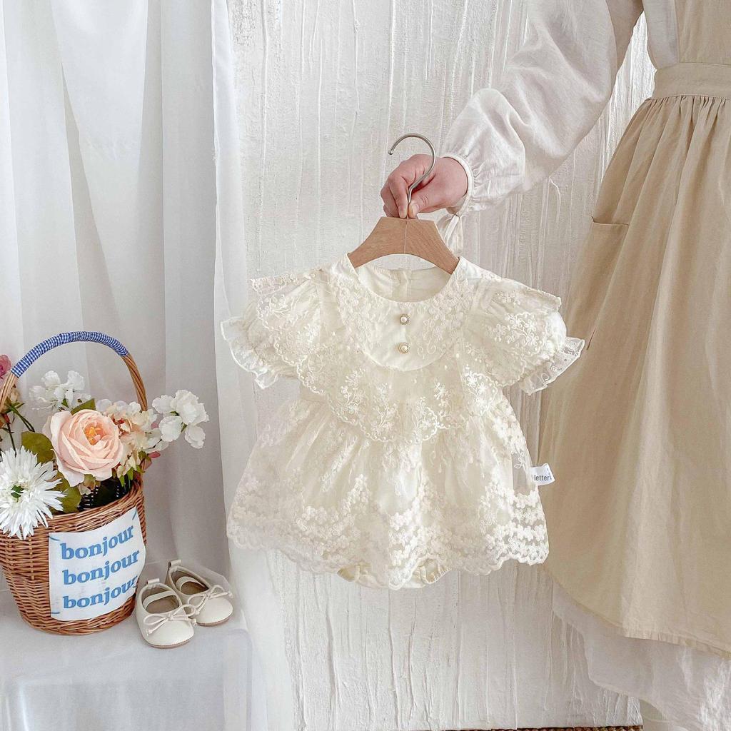 Rochie tip prințesă pentru fetiță de primăvară și toamnă - salopetă nou-născută și de un an.