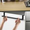 1PC Cabinet Door Towel Bar, Stainless Steel Towel Rack, No Punching Storage Rack, Kitchen Single Pole Cloth Rack, Hanging Storag