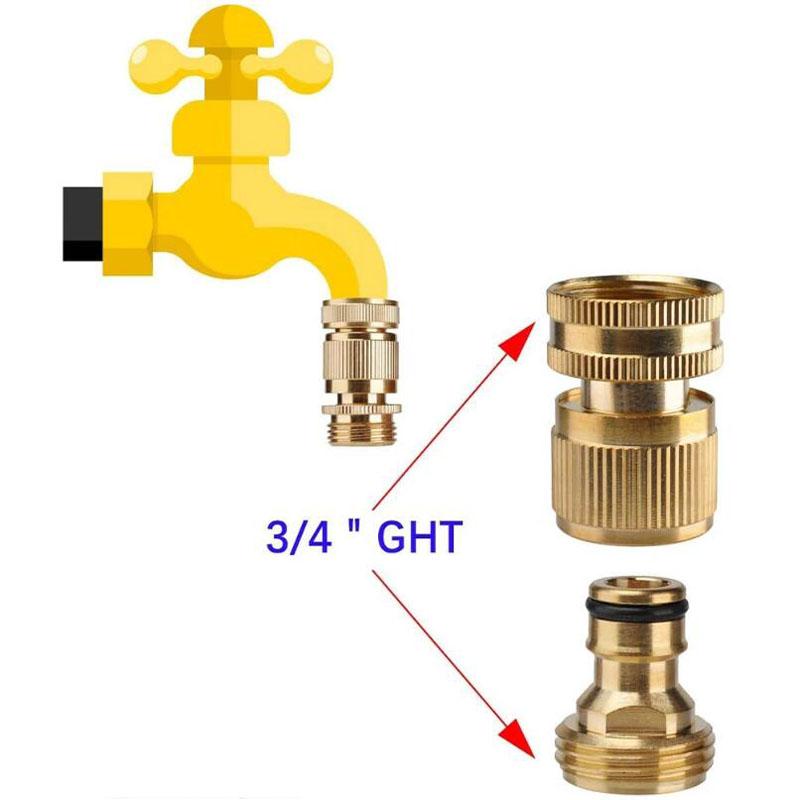 Conector furtun de grădină 3/4 inch Conectare rapidă Articulație rotativă pentru furtun de grădină Irigare Udare Spălarea mașinii